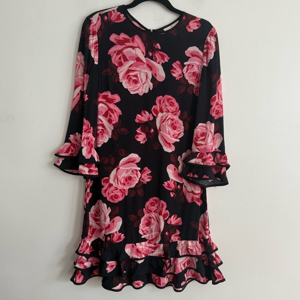 KATE SPADE NY ROSA RUFFLE SHIFT Romantic DRESS XS - Picture 1 of 8